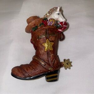 Cowboy boot ornament Nashville  by TJ's Christmas